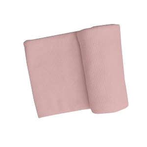 Silver Pink Solid Rib Swaddle Blanket 